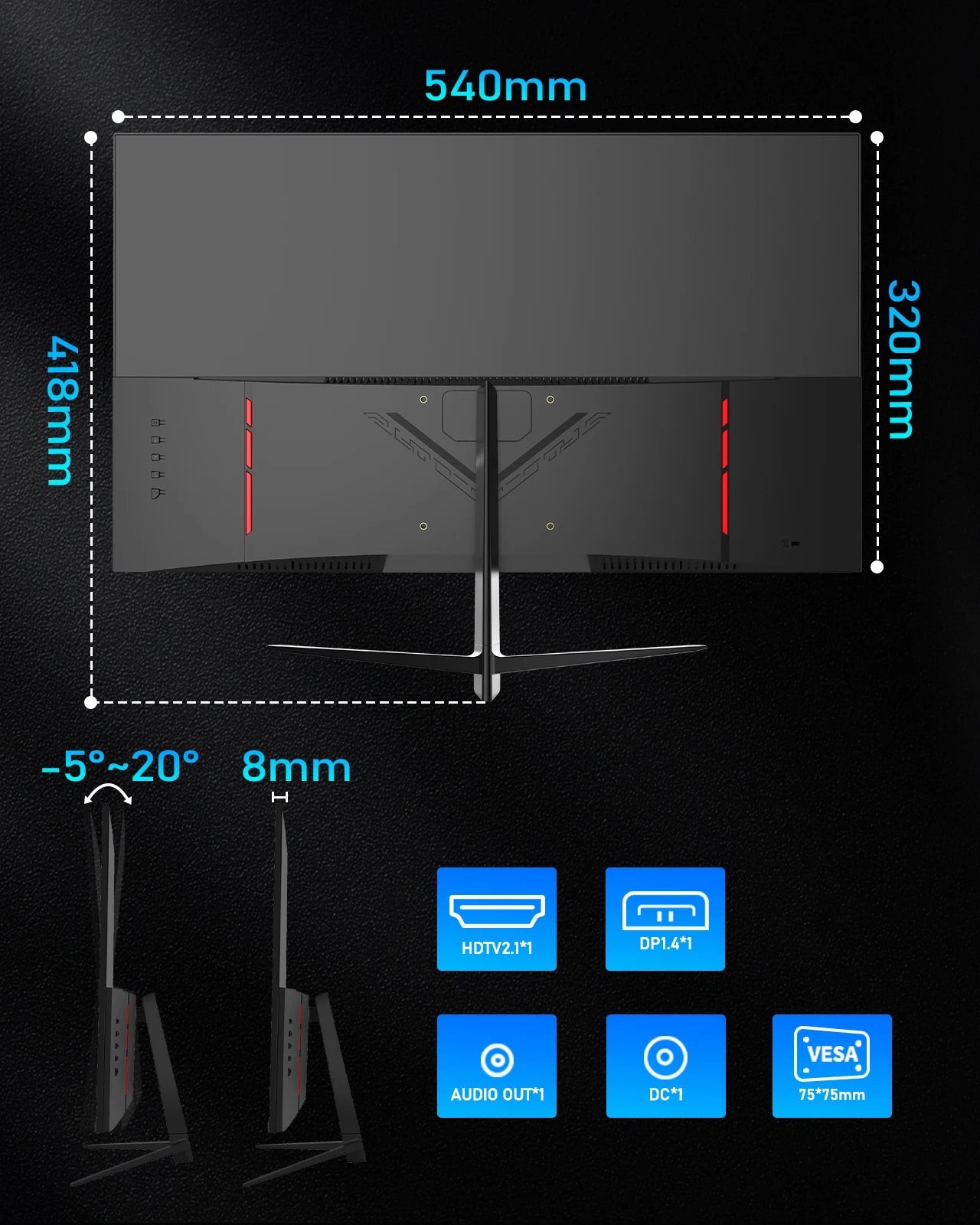 FYHXele 180Hz Gaming Monitor