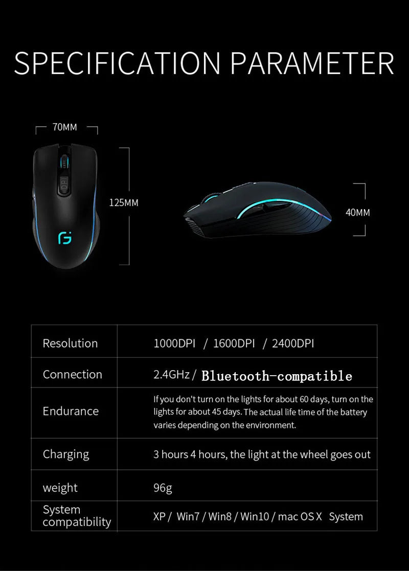 Rechargeable Computer Mouse