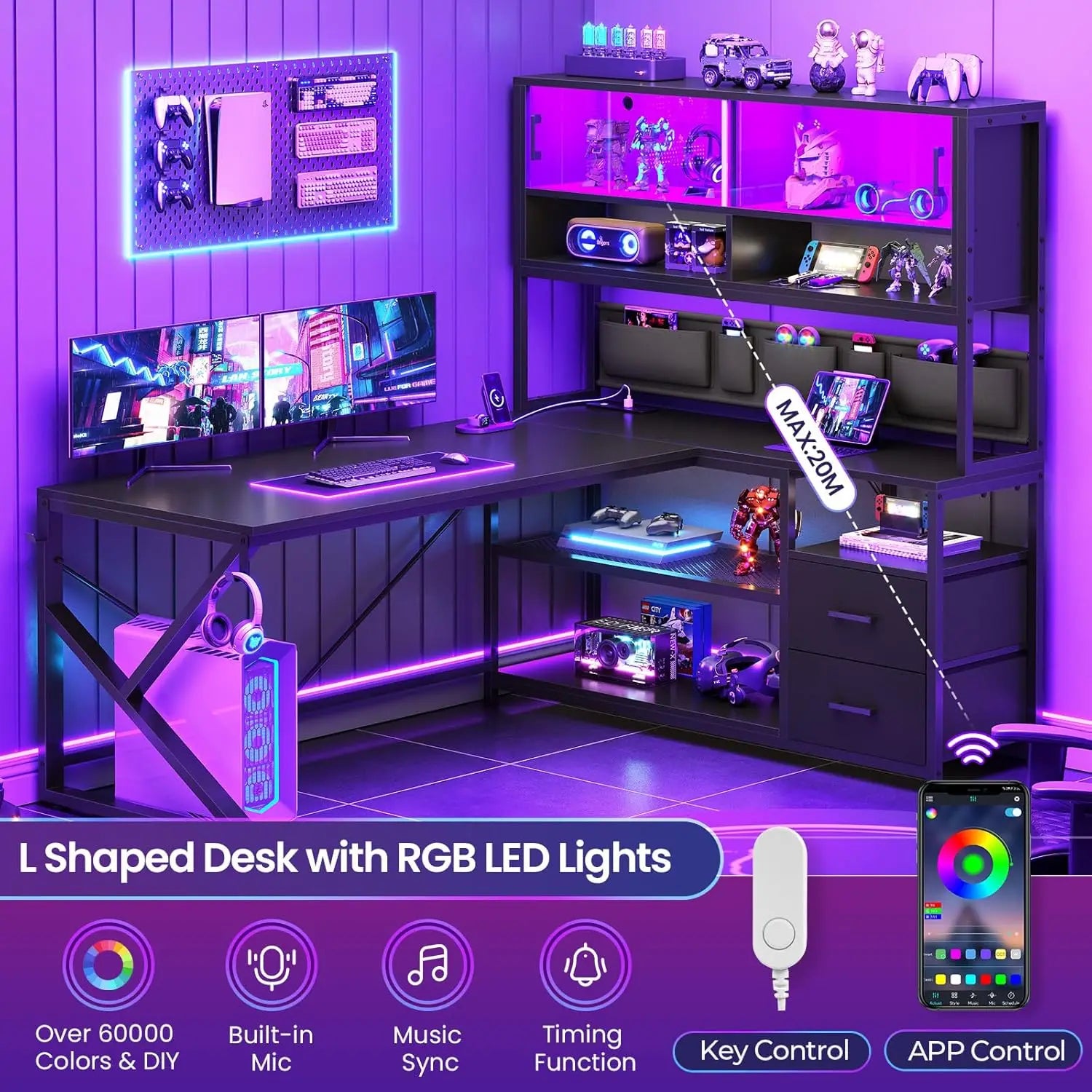 L Shaped Gaming Desk, Home
