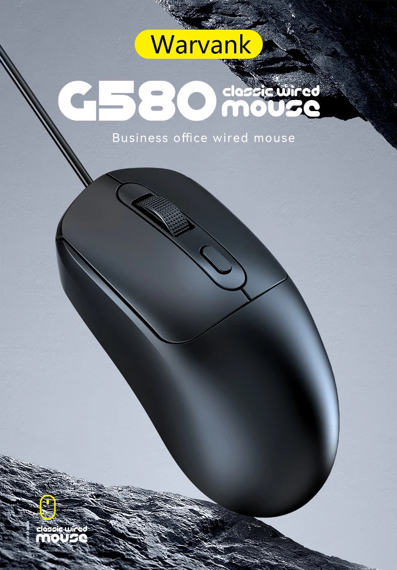 G580 USB Wired Mouse Ergonomic