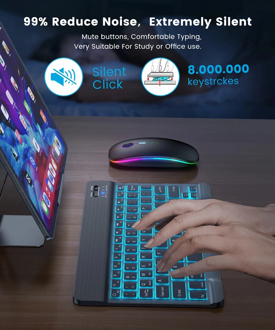 Mini Backlit RGB 10inch Bluetooth