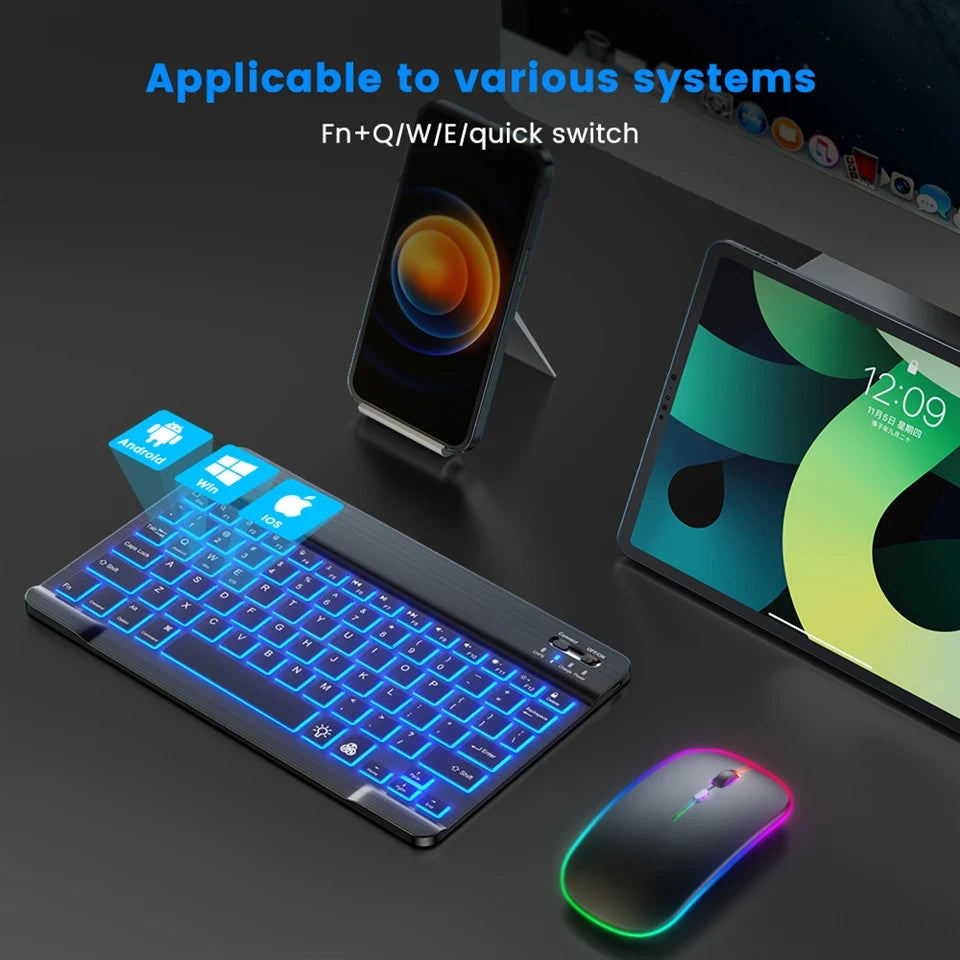 Mini Backlit RGB 10inch Bluetooth