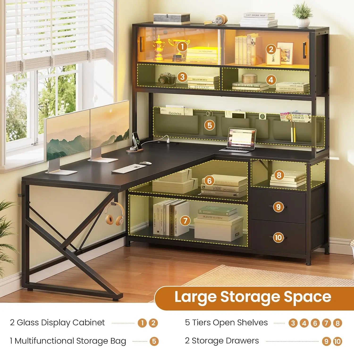 L Shaped Gaming Desk, Home
