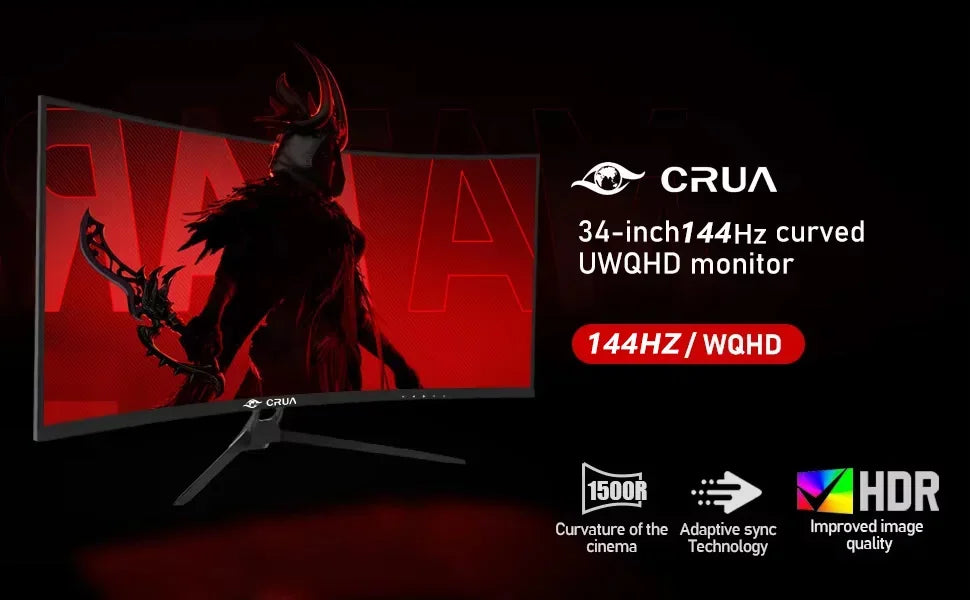 34 CRUA Gaming Monitor