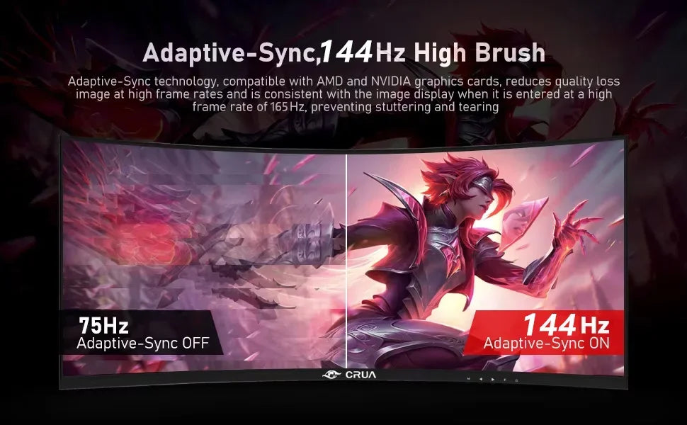 34 CRUA Gaming Monitor