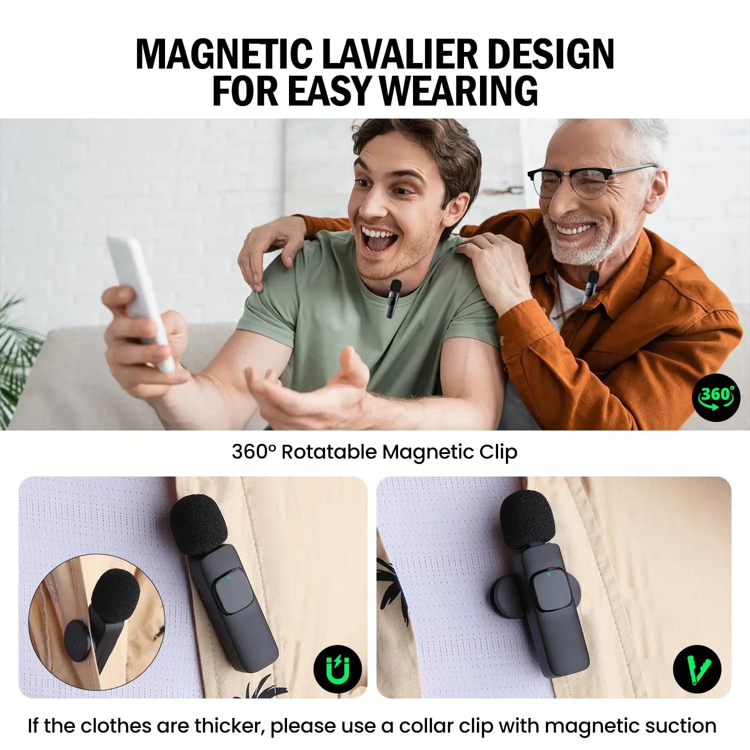 Wireless Lavalier Mic Audio