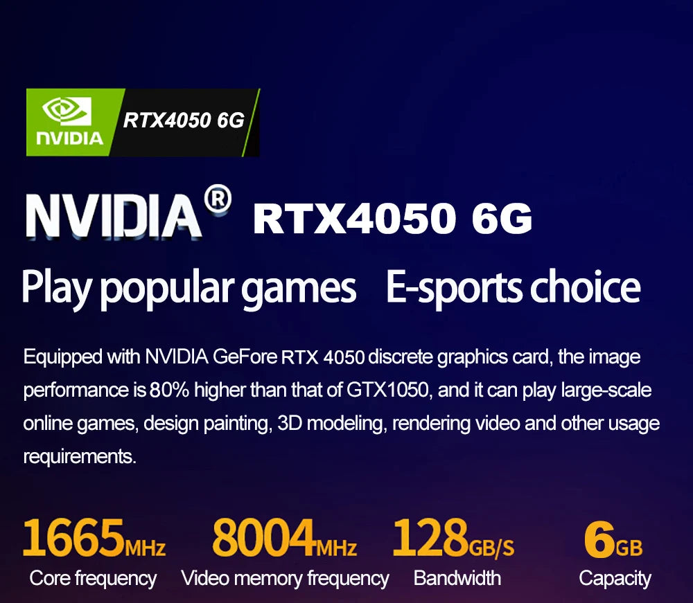 Gaming Laptop RTX4050 6G