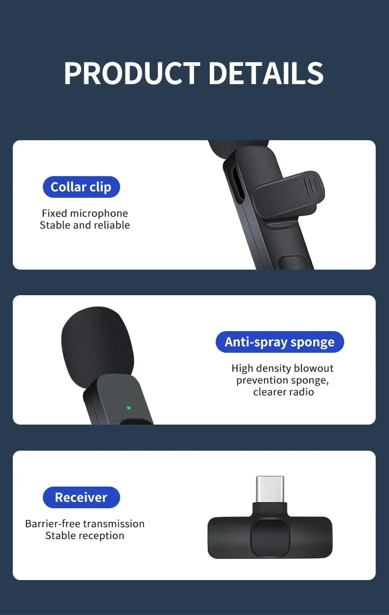 Wireless Lavalier Mic Audio