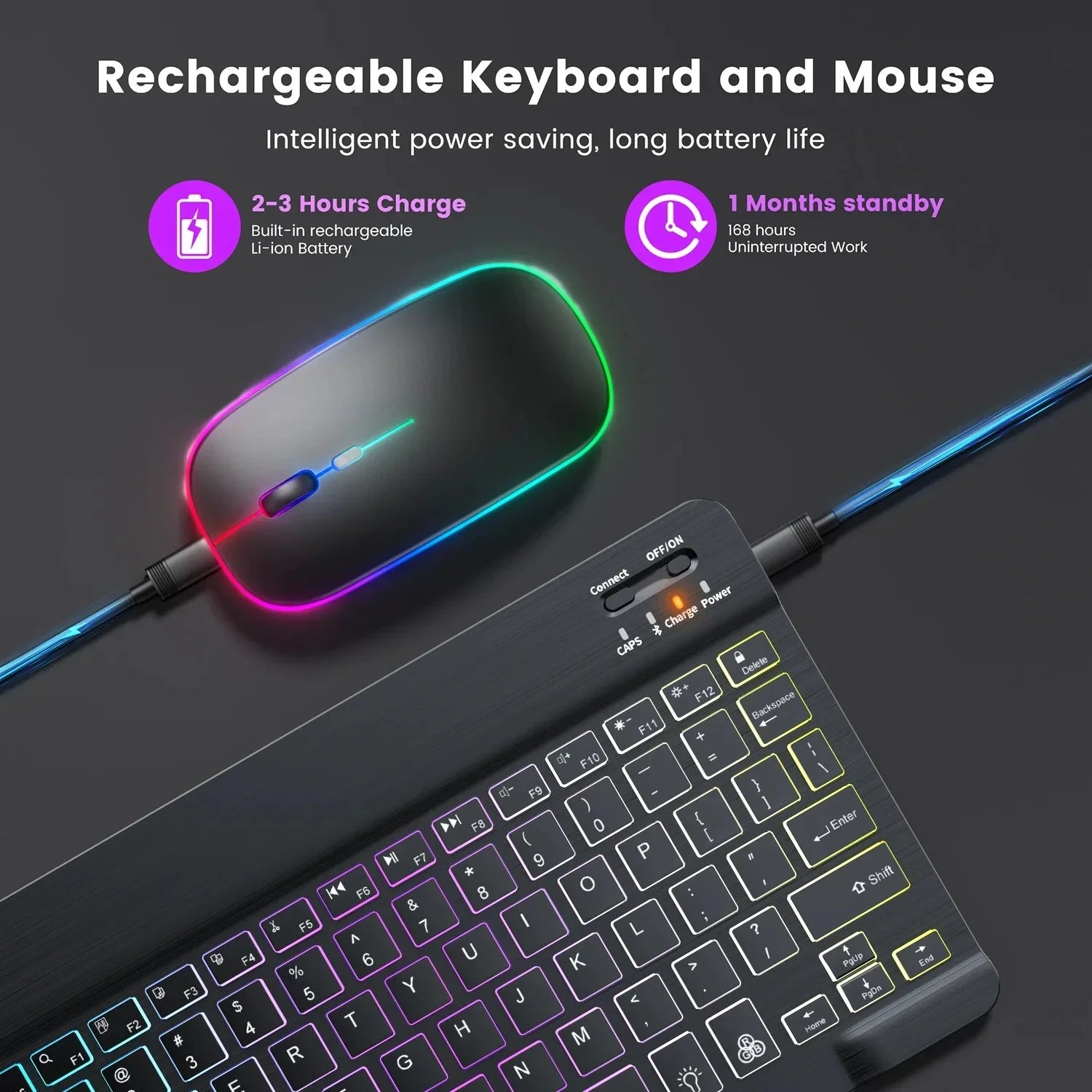 Mini Backlit RGB 10inch Bluetooth