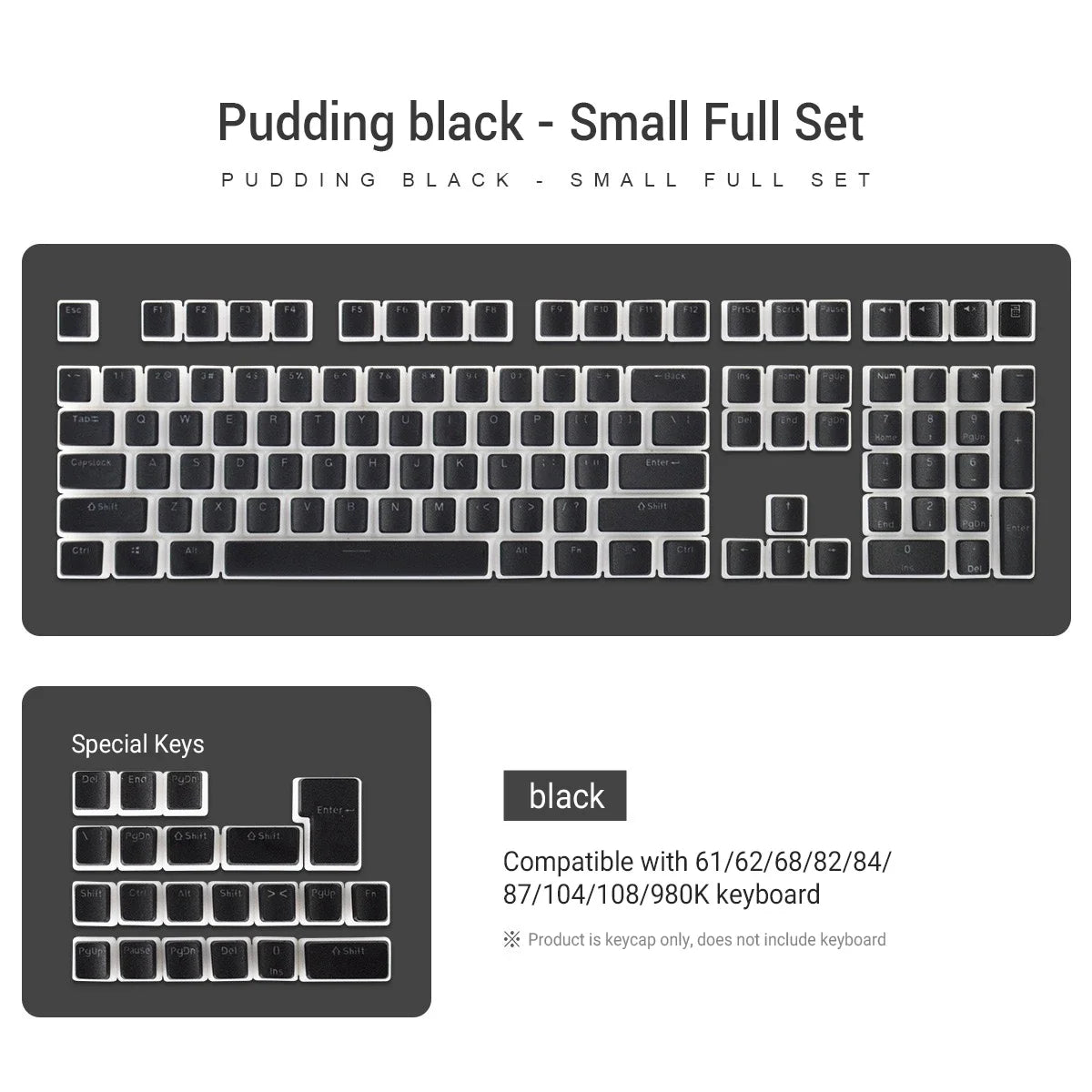 129 Keys PBT Double Shot ISO