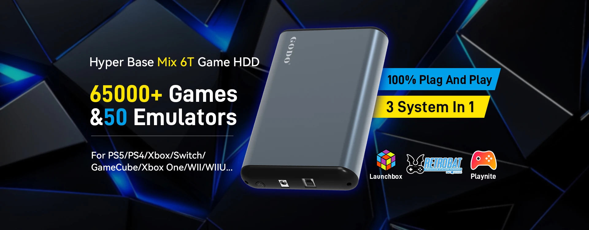 PlayZone 1TB Portable External