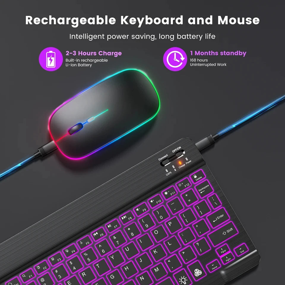 Mini Backlit RGB 10inch Bluetooth