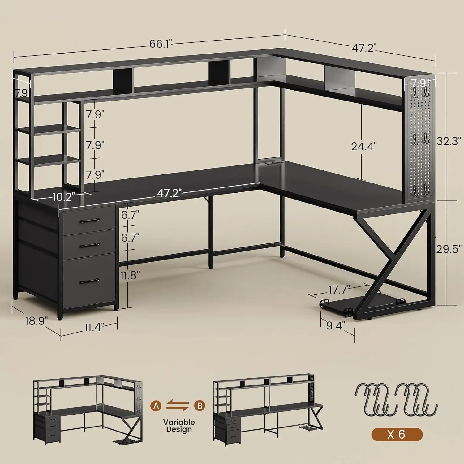 L Shaped Gaming Desk