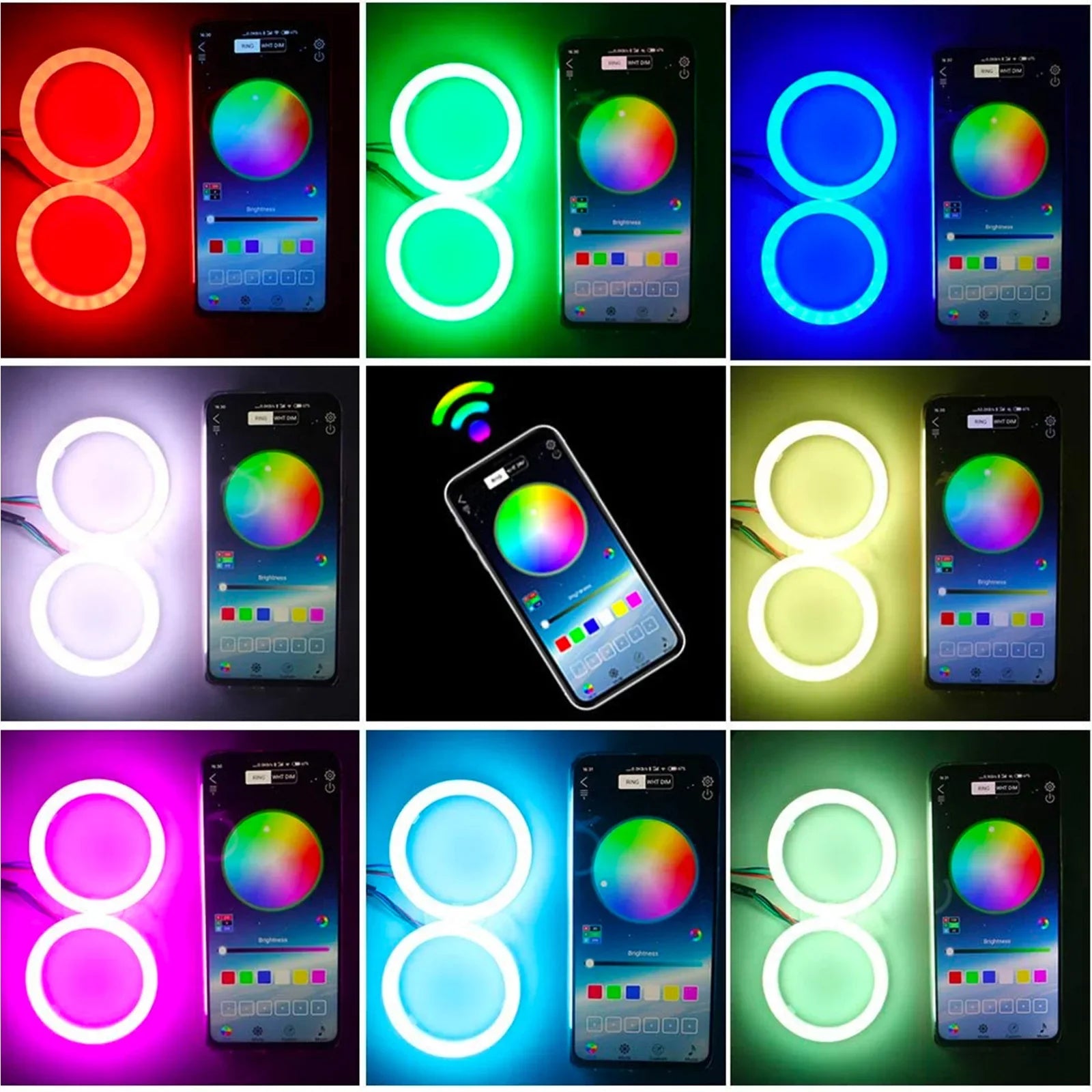1/2/4PCS/Set RGB Angel Eyes