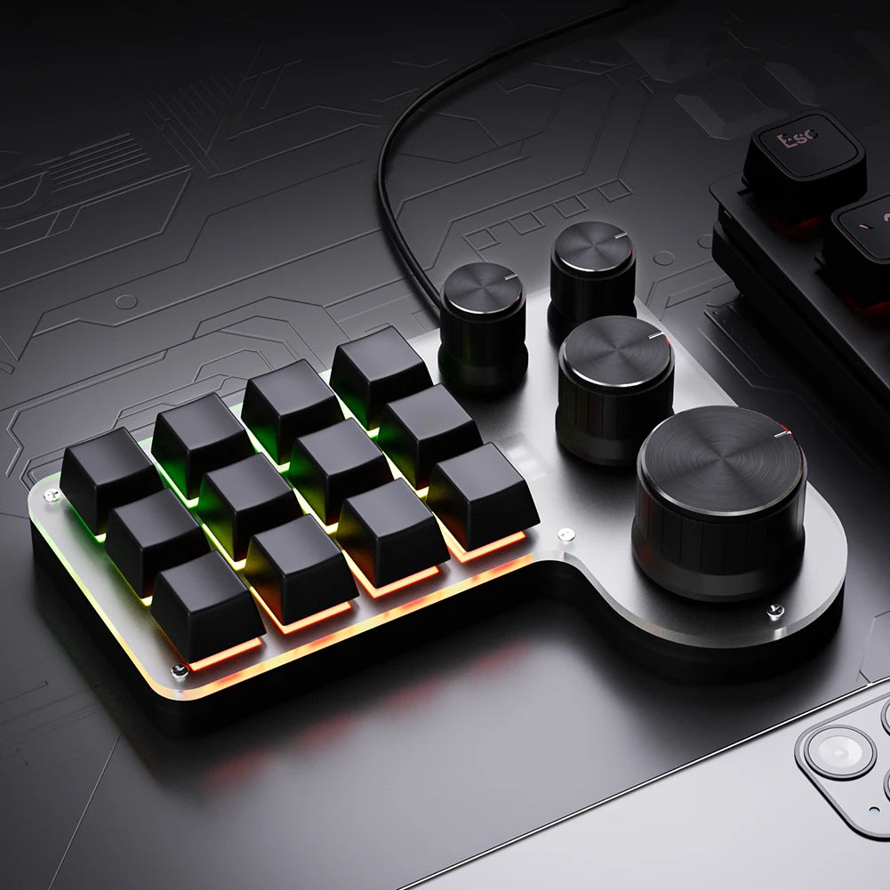12 Keys 4 Knobs Mechanical