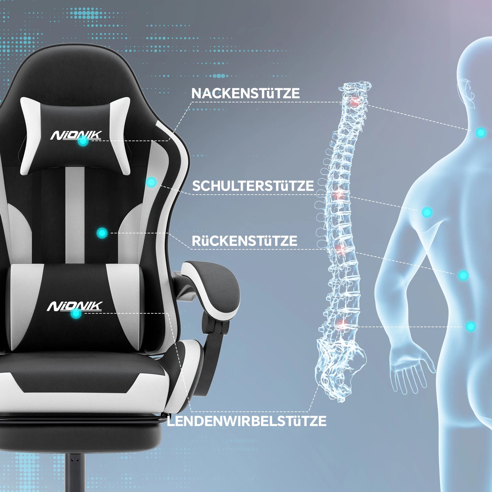 Gaming chair with Massage