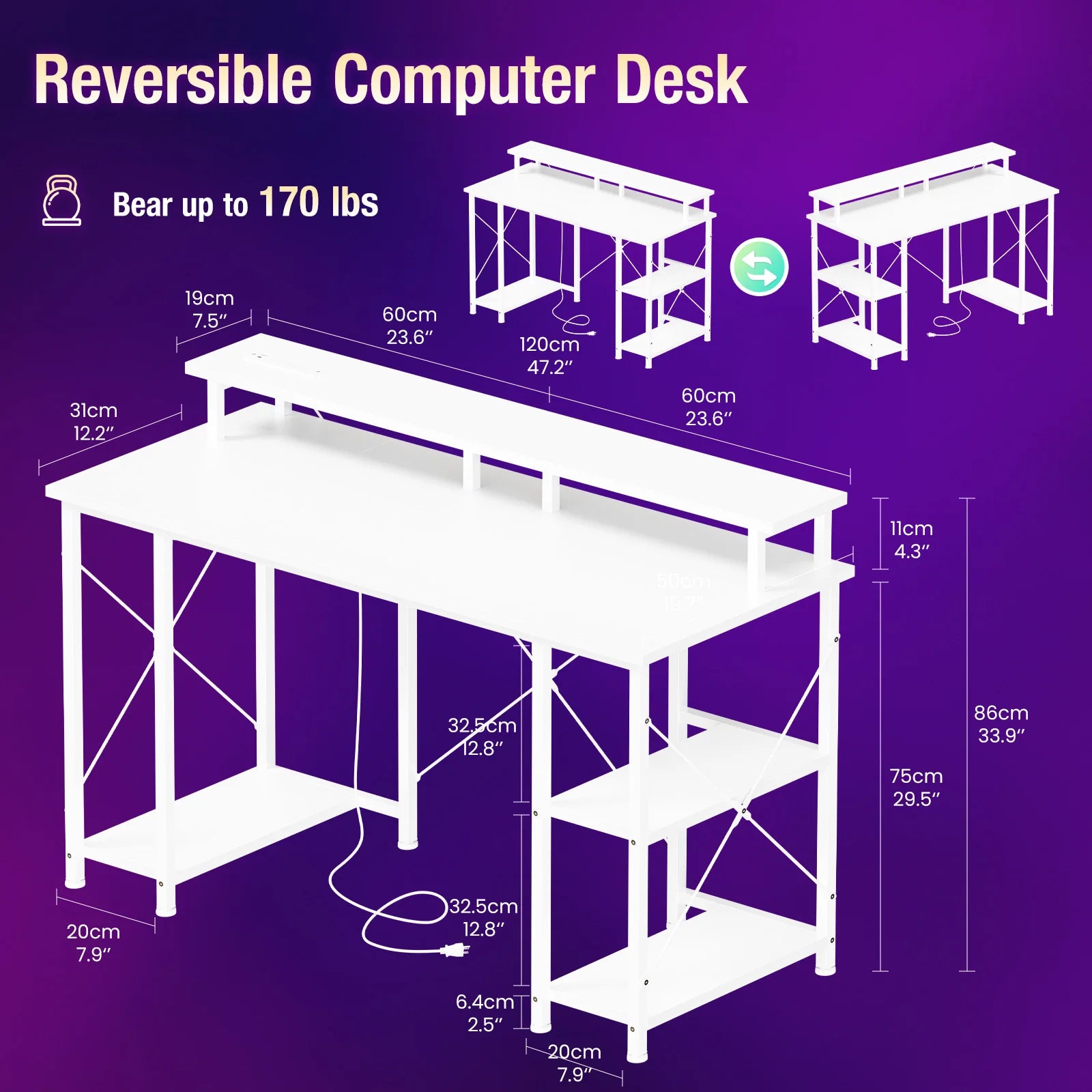 JHK 48 Inch Computer Desk