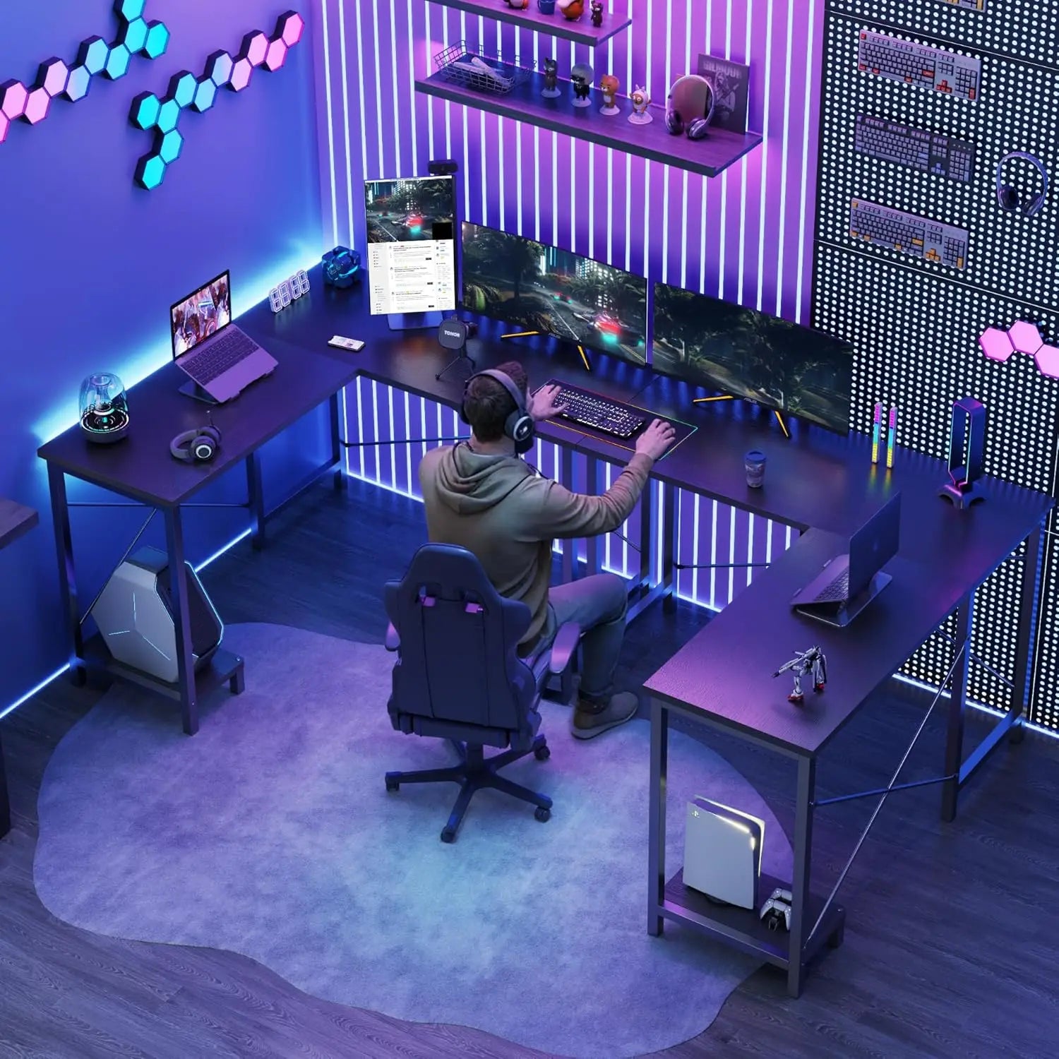 L-Shaped Gaming Desk