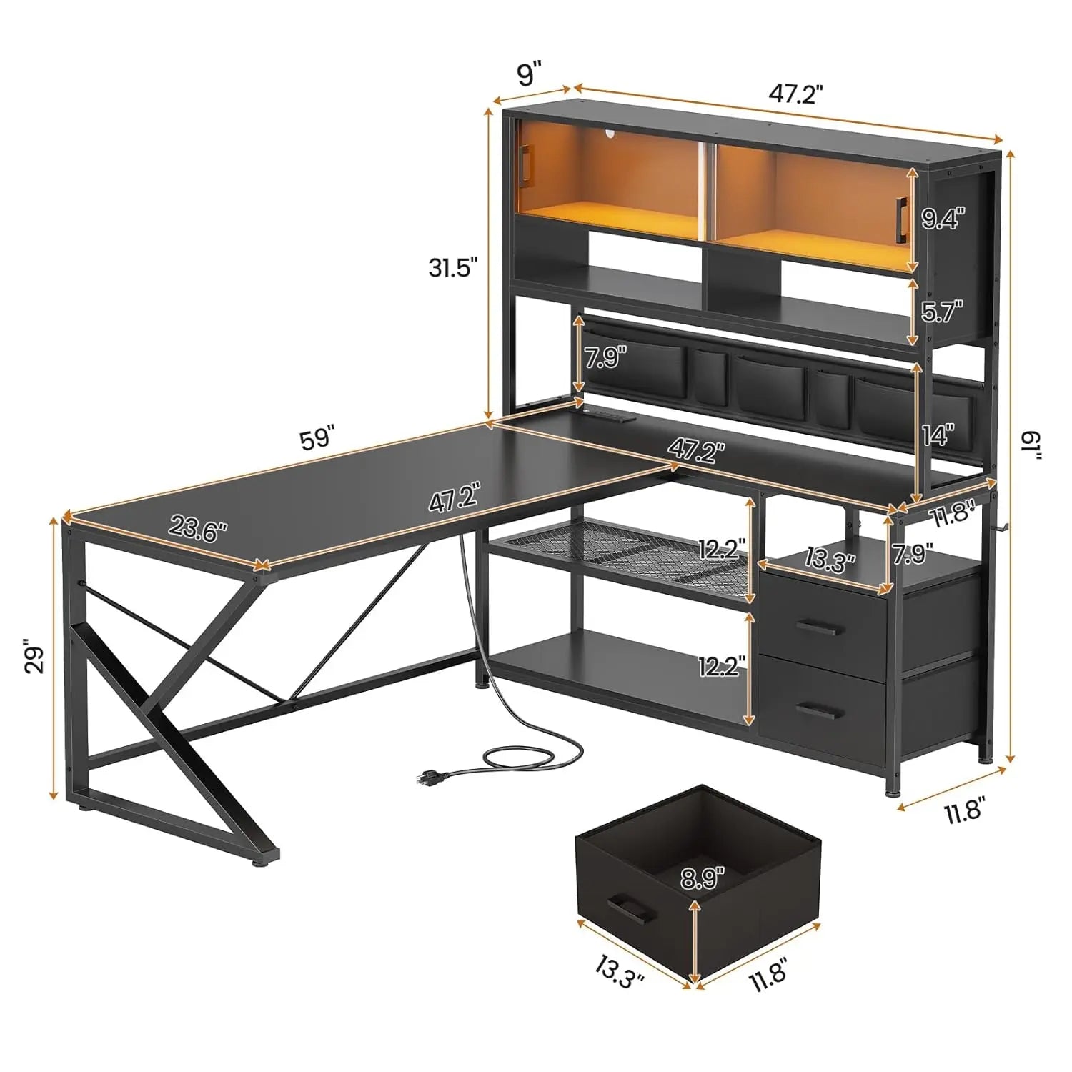 L Shaped Gaming Desk, Home