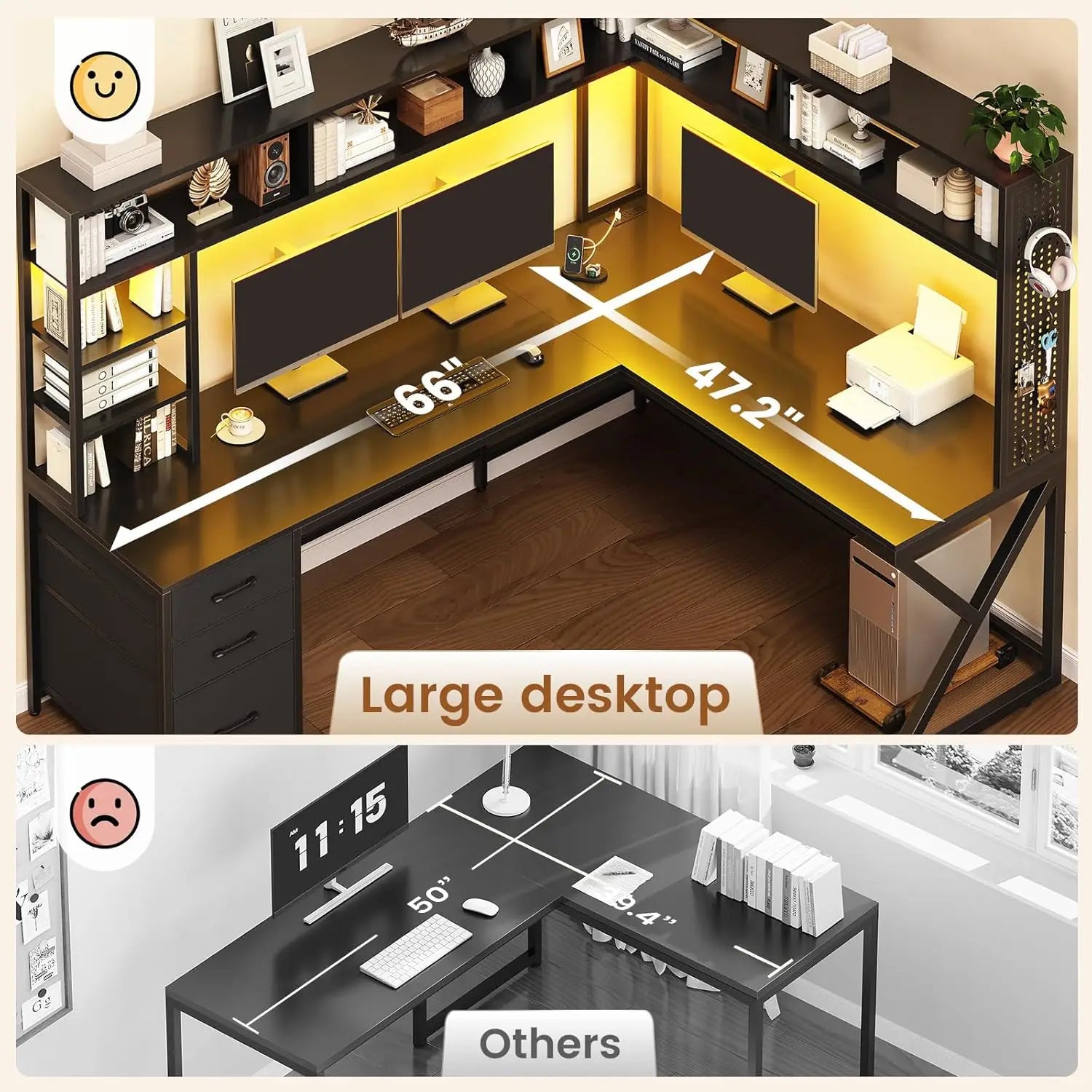 L Shaped Gaming Desk