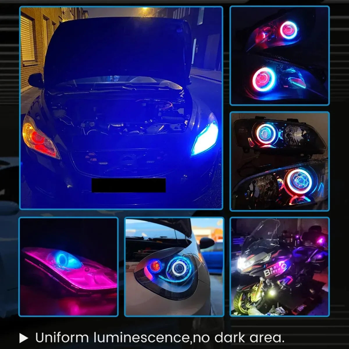 1/2/4PCS/Set RGB Angel Eyes