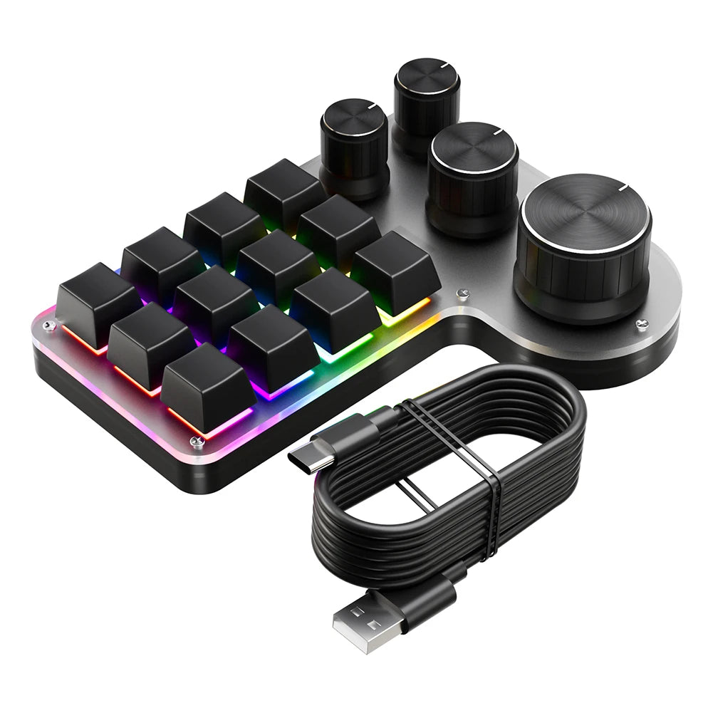 12 Keys 4 Knobs Mechanical