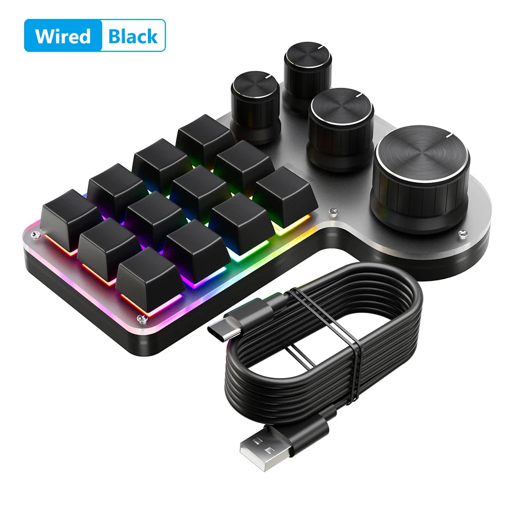 12 Keys 4 Knobs Mechanical